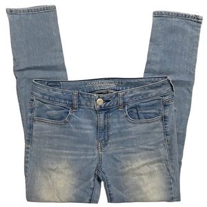 American Eagle Light Wash Jeggings-8S💟
